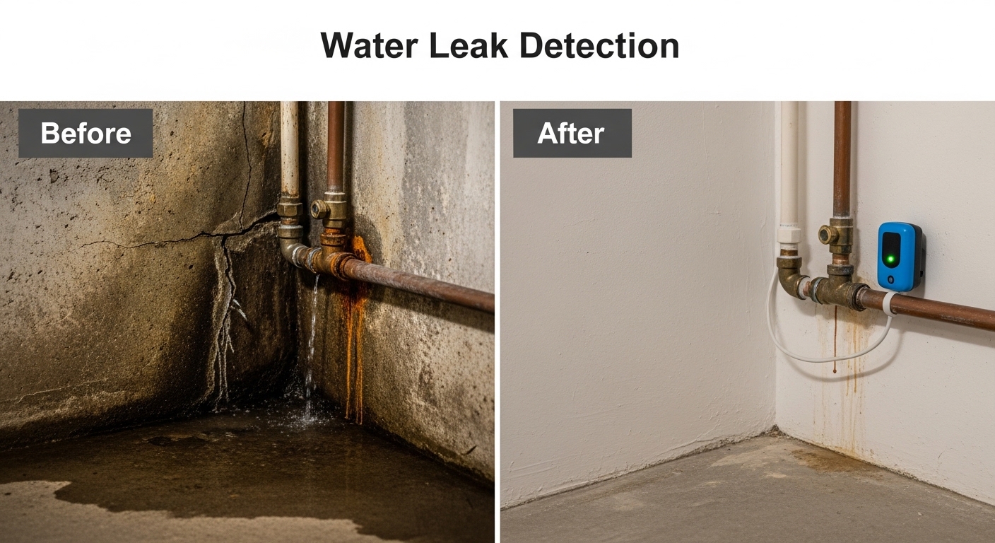 Before and After Water Leak Detection and Repair in Aurora CO — Stanley Auro Plumbing